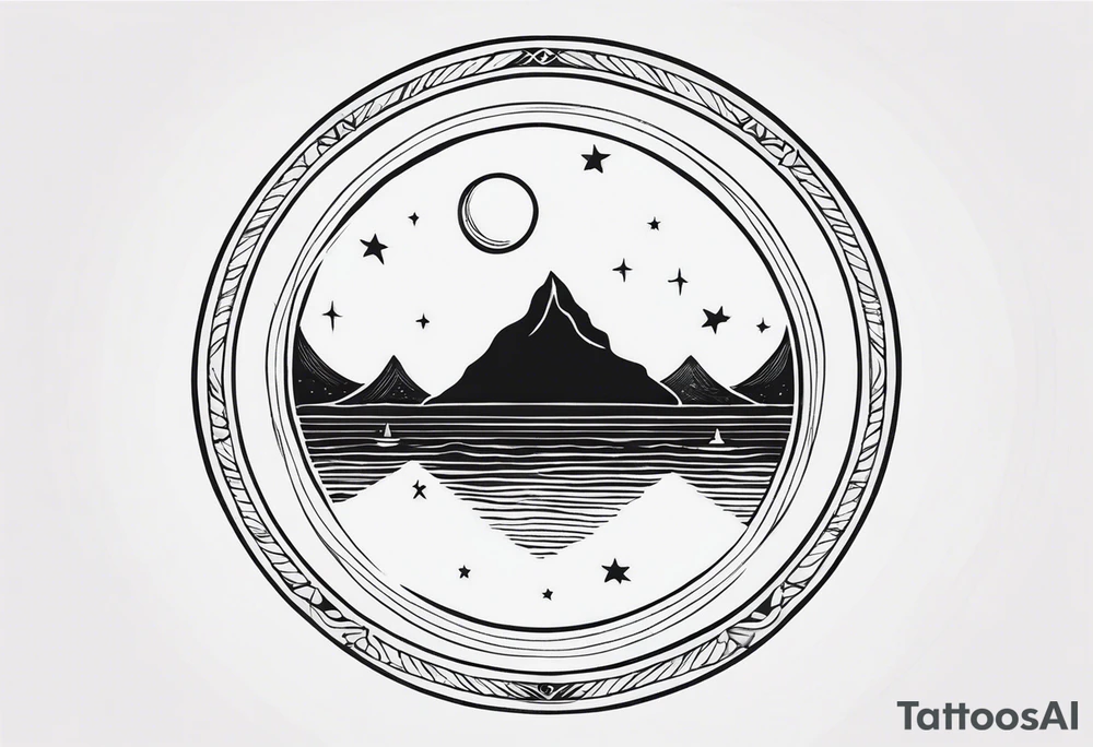 sacred moon tattoo idea