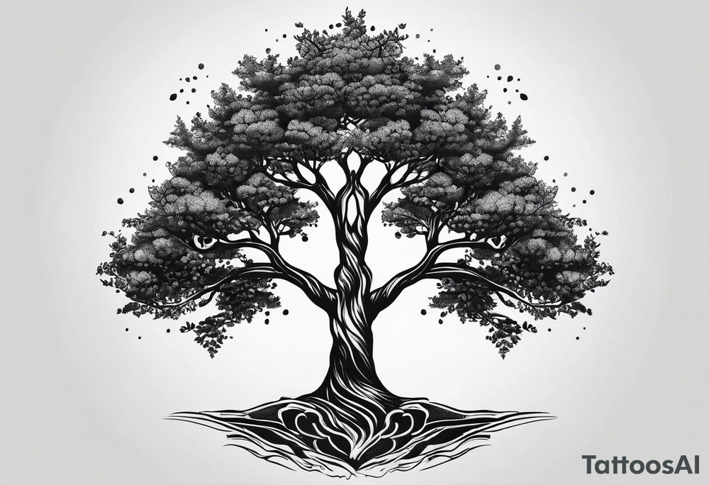 Simple tree tattoo idea