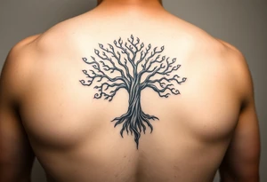 Gaelic tree of life full sleeve tattoo idea