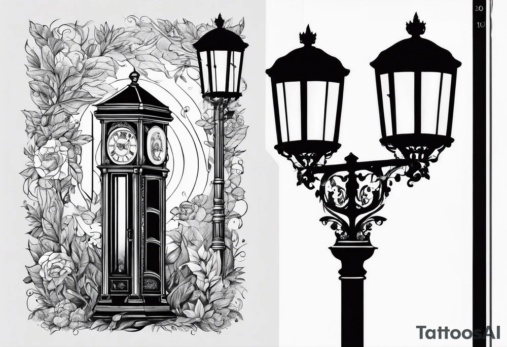 Single 
Chronicles of Narnia lamp post with Lucy tattoo idea