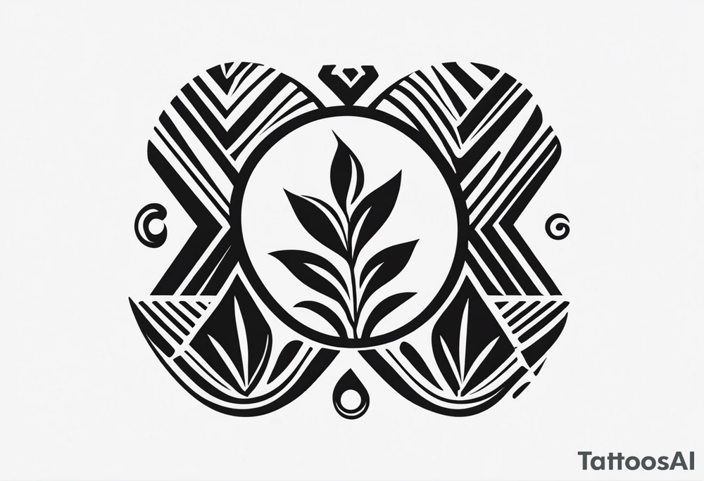 a simple easily drawn logo for a bikini brand called Yaraí. In Tupi, an indigenous language of Brazil, "Yaraí" translates to "lively waters."
 Simple logo and unique design symbolizing the meaning "lively waters" . Spiral included in the logo tattoo idea