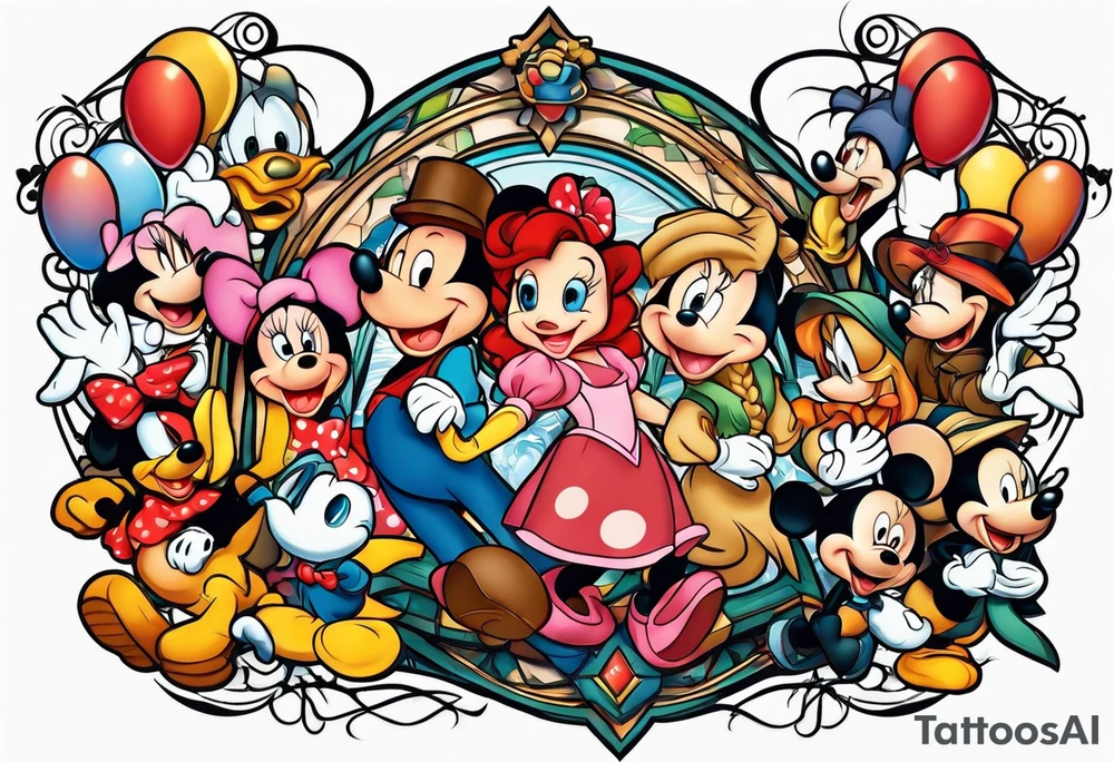 Disney characters tattoo idea