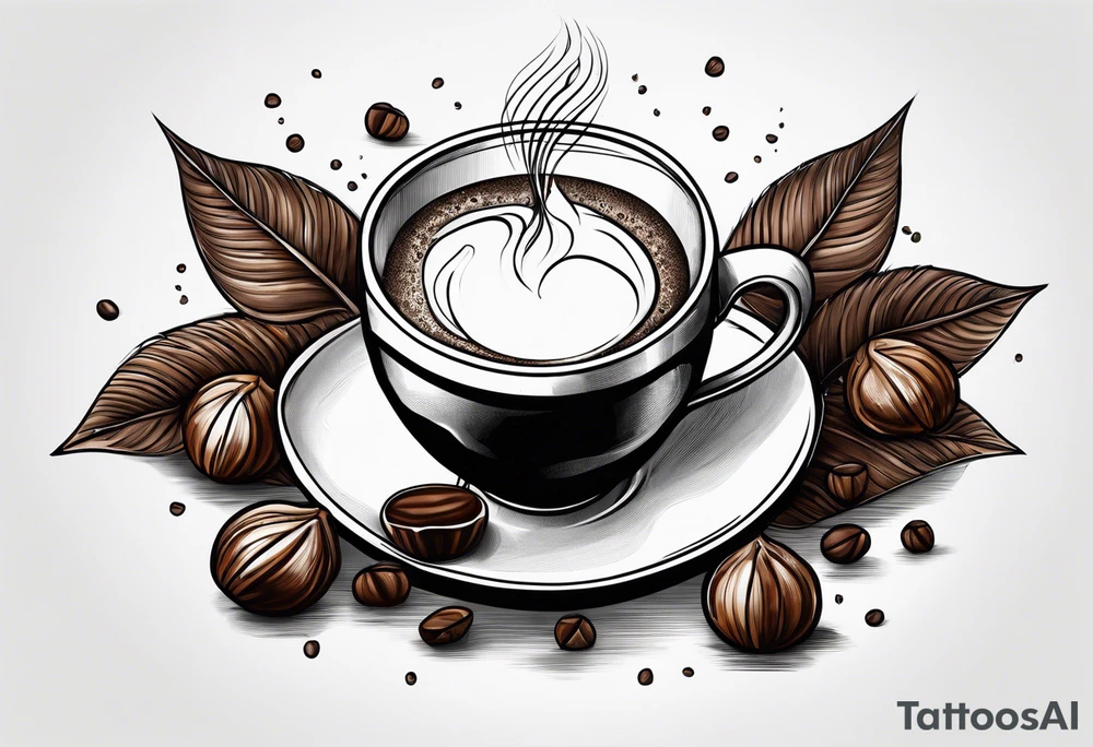 chestnuts poured into coffee tattoo idea