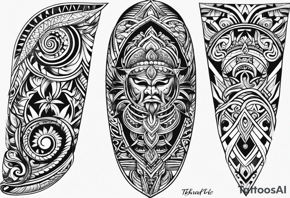 Tribal arm sleeve tattoo idea