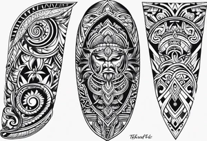 Tribal arm sleeve tattoo idea