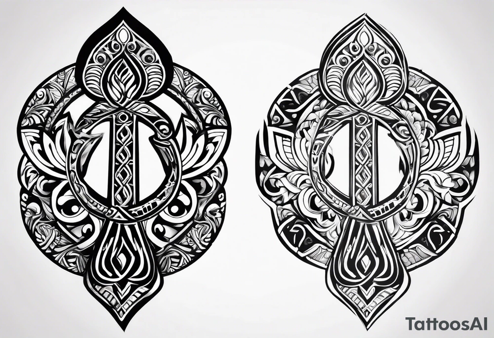 ankh, maori tattoo idea