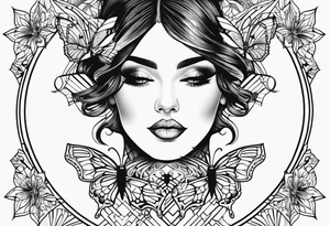 Beautiful women butterfly sarcastic comment svg tattoo idea