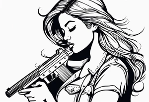 girl with a shotgun tattoo idea