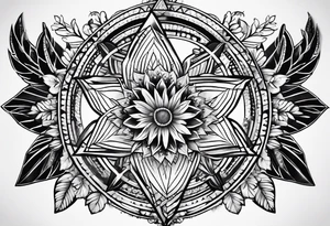lines shape of asterisk tattoo idea