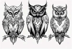 The Demon Owl Stolas, a Prince of Hell who is obsessed with gems, knowledge of astrology and poisonous plants. tattoo idea