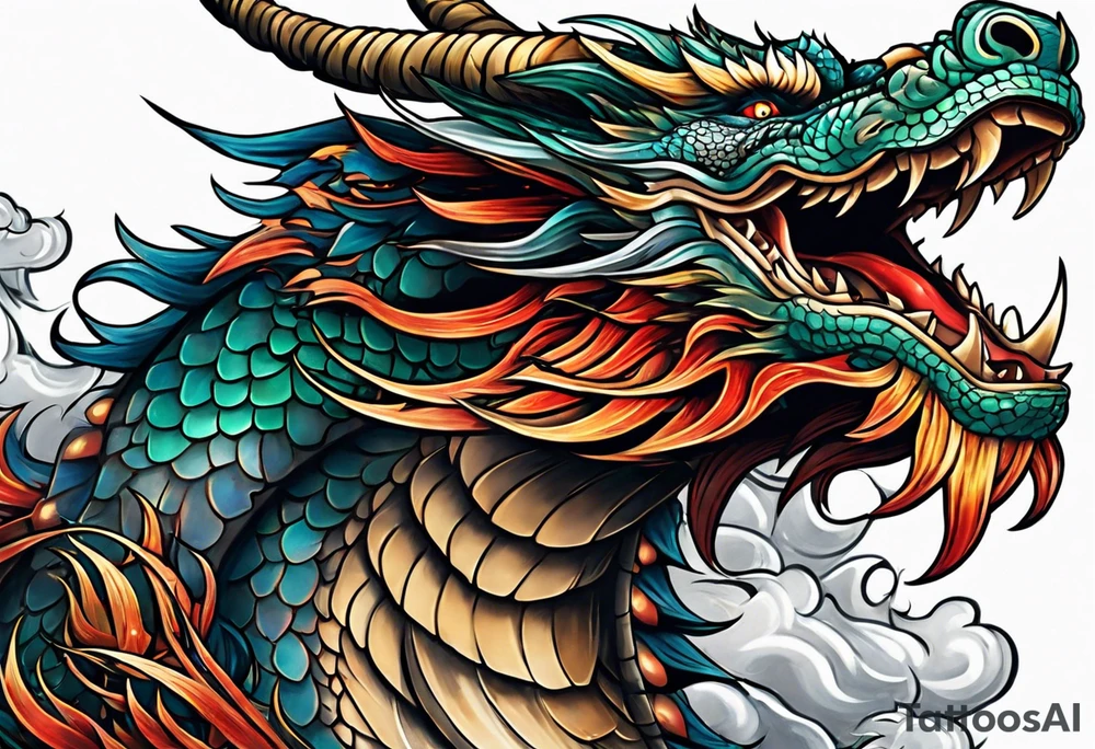 roaring dragons tattoo idea