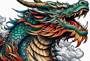 roaring dragons tattoo idea