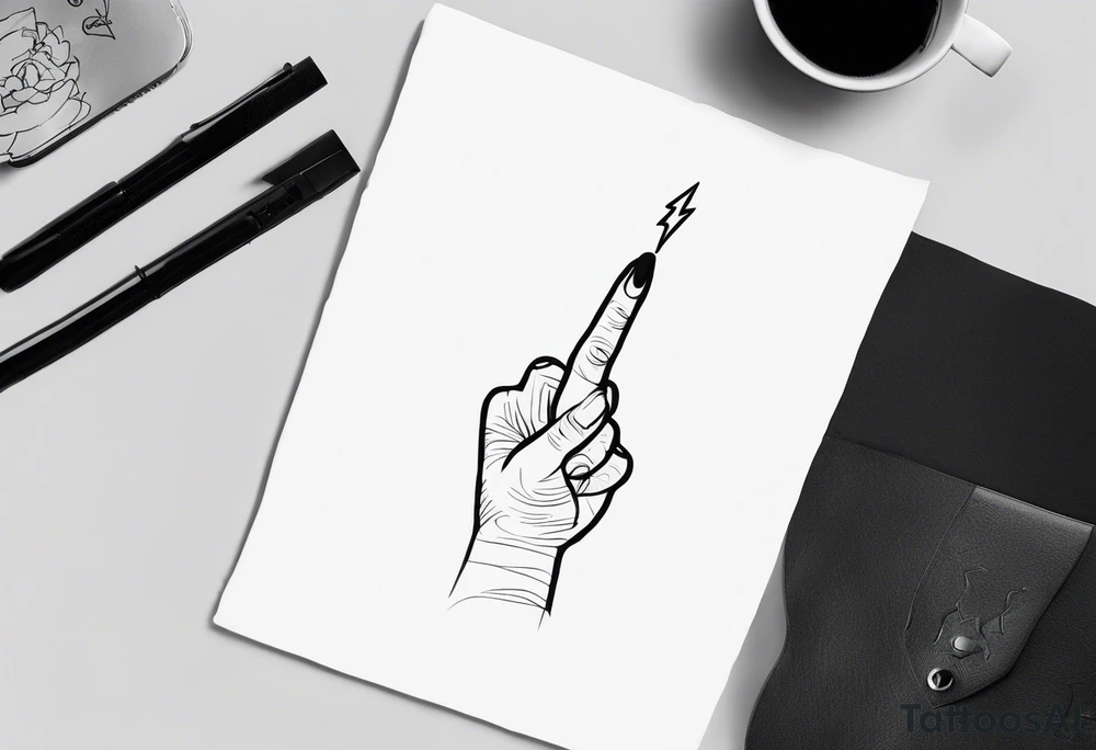 middle finger with fuck you tattoo idea