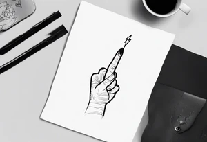 middle finger with fuck you tattoo idea