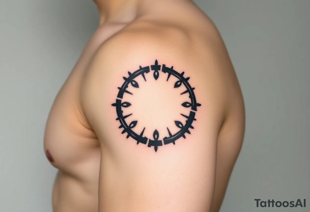 thick Enso circle tattoo idea