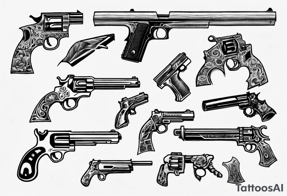 guns tattoo idea