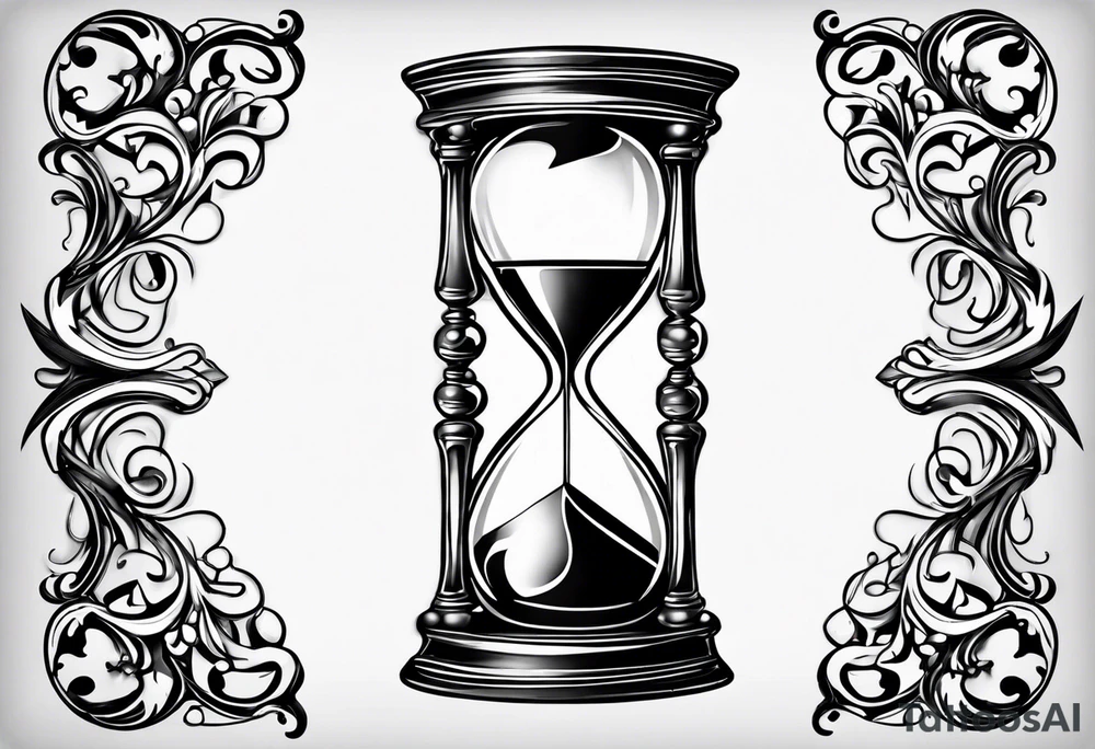 tattoo hour glass tattoo idea