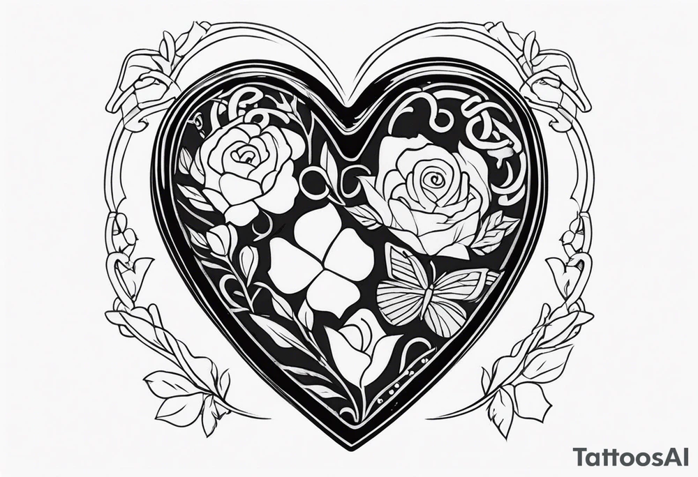 necklace heart locket with two couple inside tattoo idea necklace heart locket with two couple inside tattoo idea