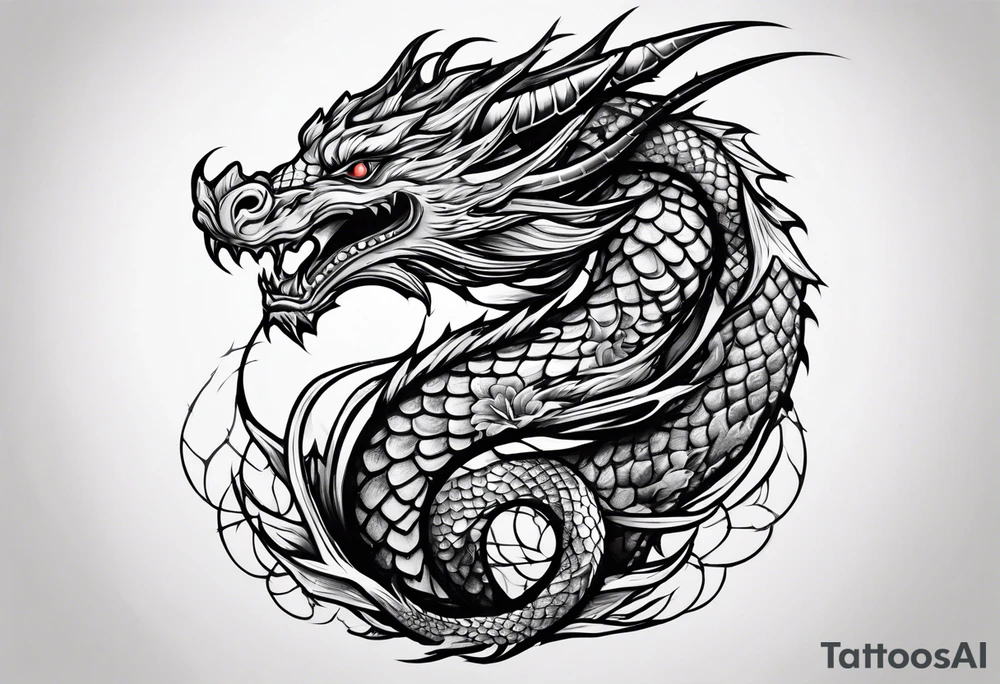 dragon tattoo for a shoulder tattoo idea