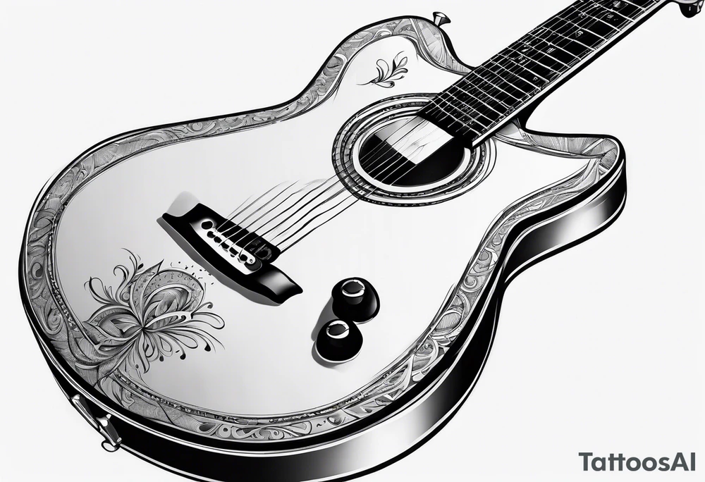 Simple guitar tattoo idea