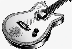 Simple guitar tattoo idea