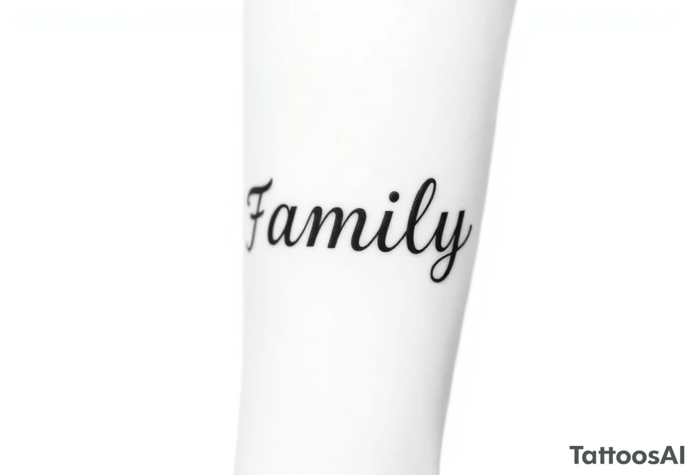 Family  word tattoo idea