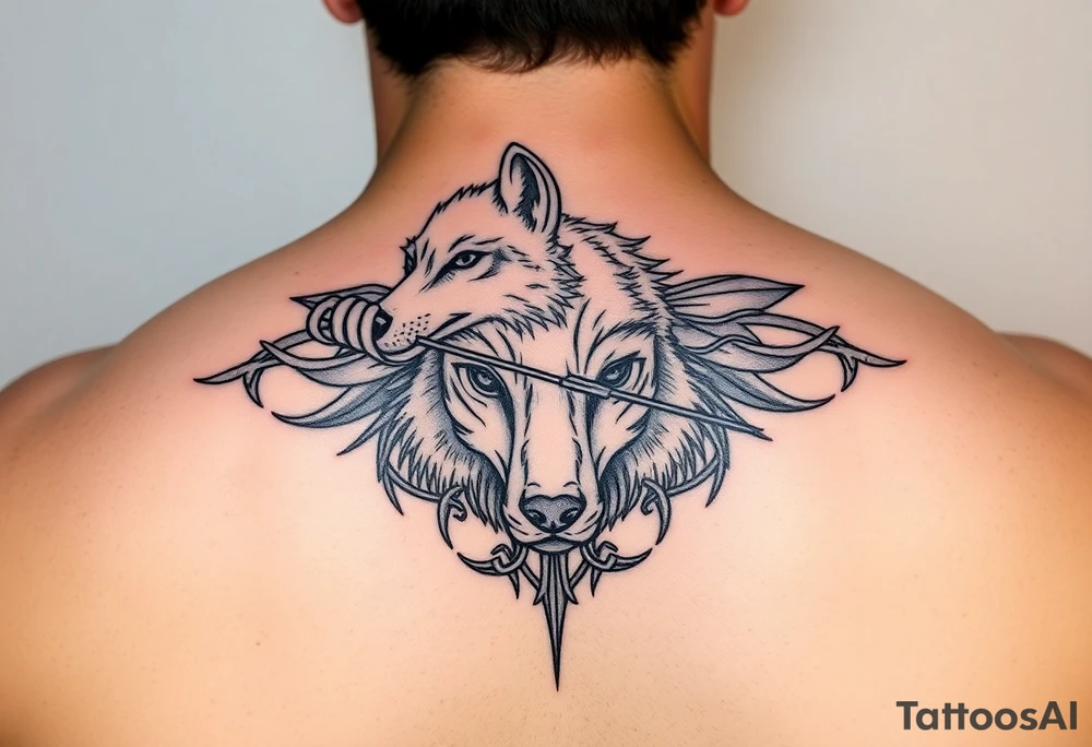 Bradley Wolf Sagittarius 23 tattoo idea