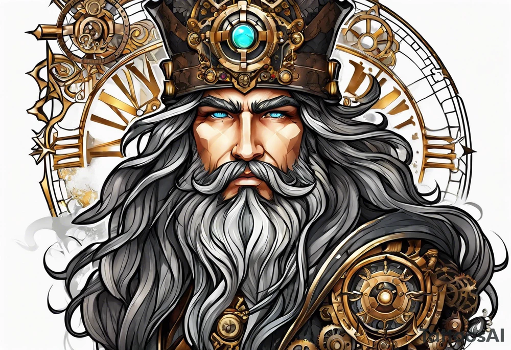 Steampunk zeus tattoo idea