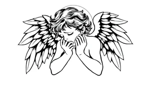 crying angel tattoo idea