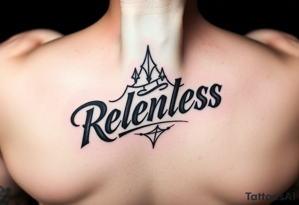 tatoo on a wrist representing "relentless" tattoo idea