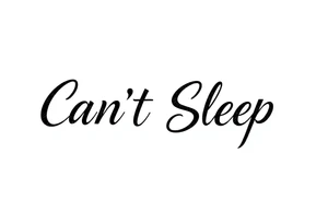 Words “Can’t Sleep” written in thick font tattoo idea