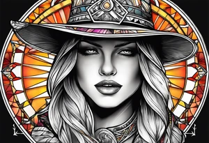 Arrow with sun catcher tattoo idea