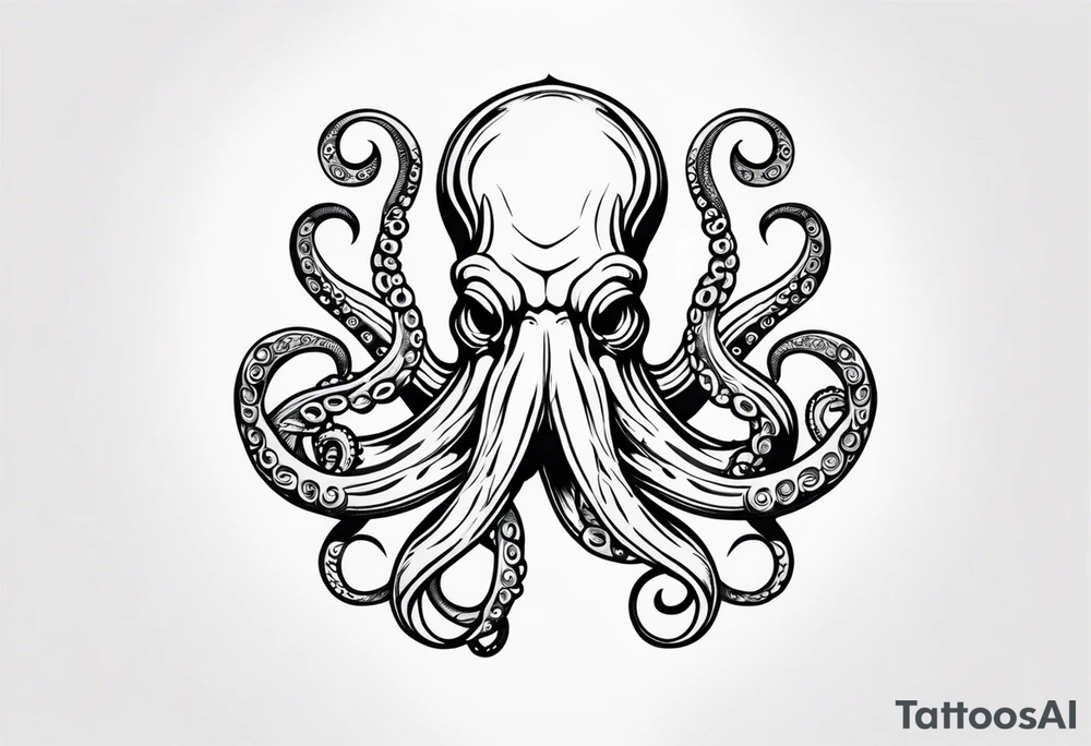 Octopus with anchor tattoo idea