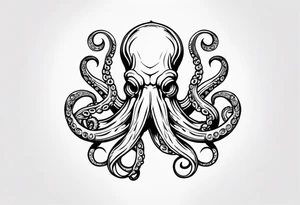 Octopus with anchor tattoo idea