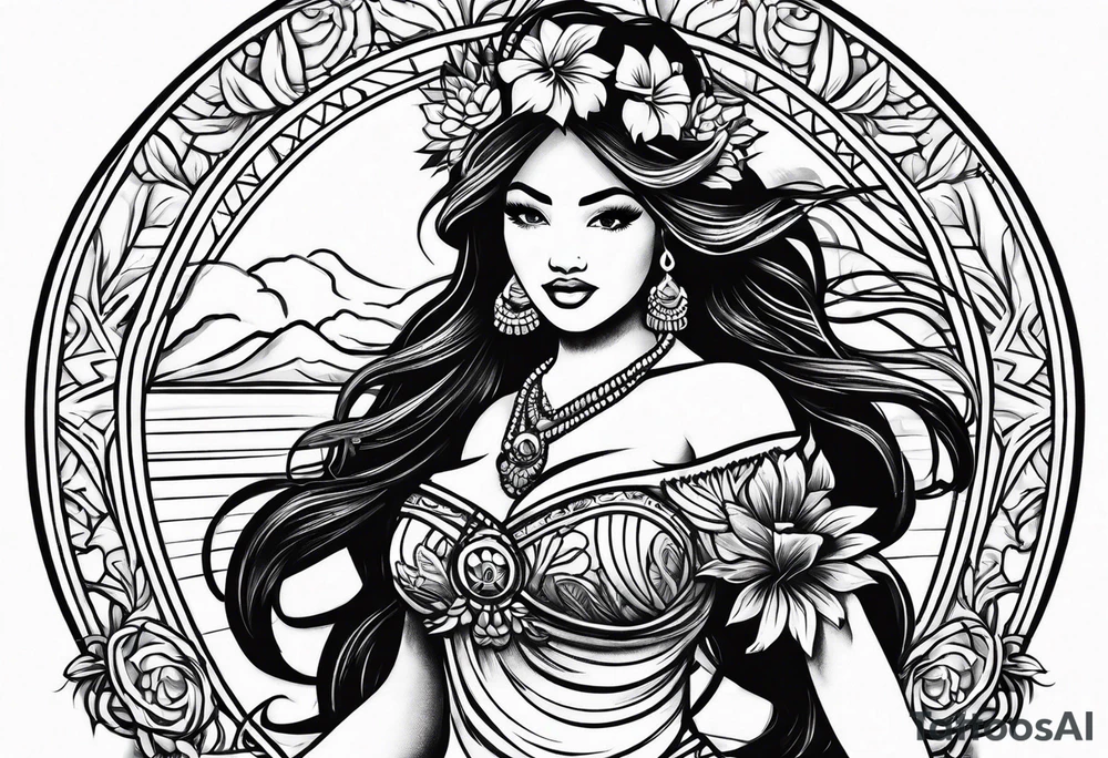 hula girl tattoo idea