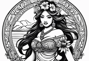 hula girl tattoo idea