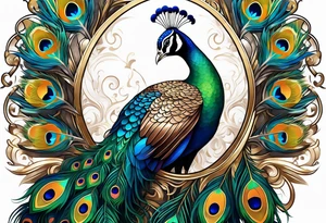 Peacock tattoo idea