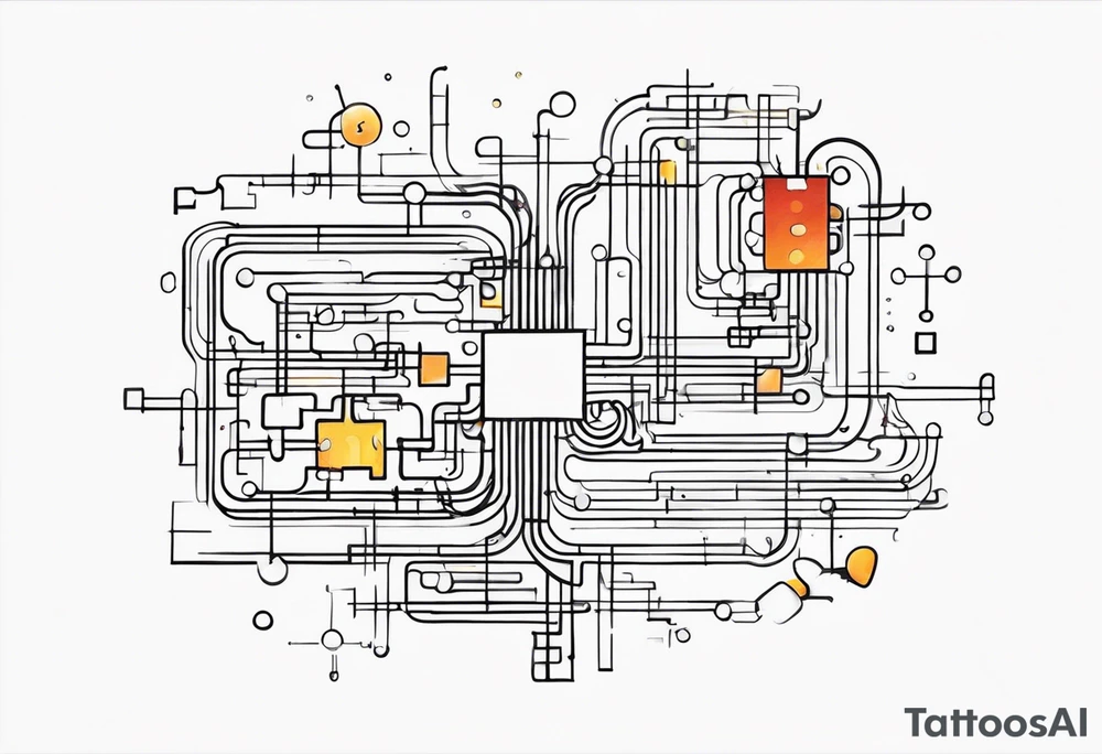 Jigsaw puzzle piece with circuits as the background tattoo idea Jigsaw puzzle piece with circuits as the background tattoo idea