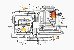 Jigsaw puzzle piece with circuits as the background tattoo idea