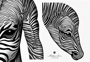 Zebra pattern sleeve tattoo tattoo idea