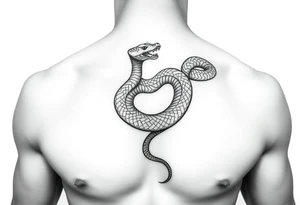 snake on chest tattoo idea