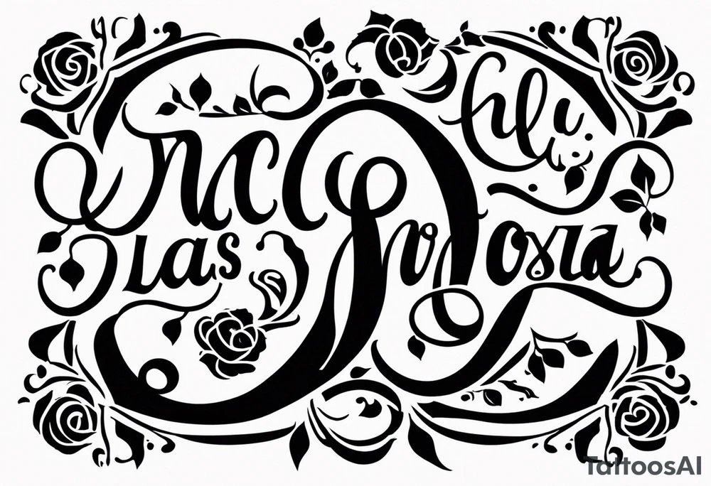 una rosa y las letras MCMLXXXII tattoo idea