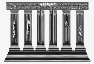 Valhalla steps
 pillars fog tattoo idea