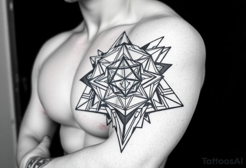 Geometry with love symbolism tattoo idea