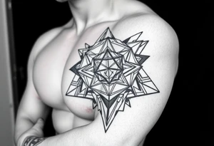 Geometry with love symbolism tattoo idea