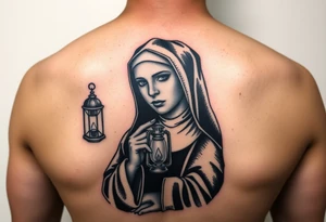 nun with lantern tattoo idea