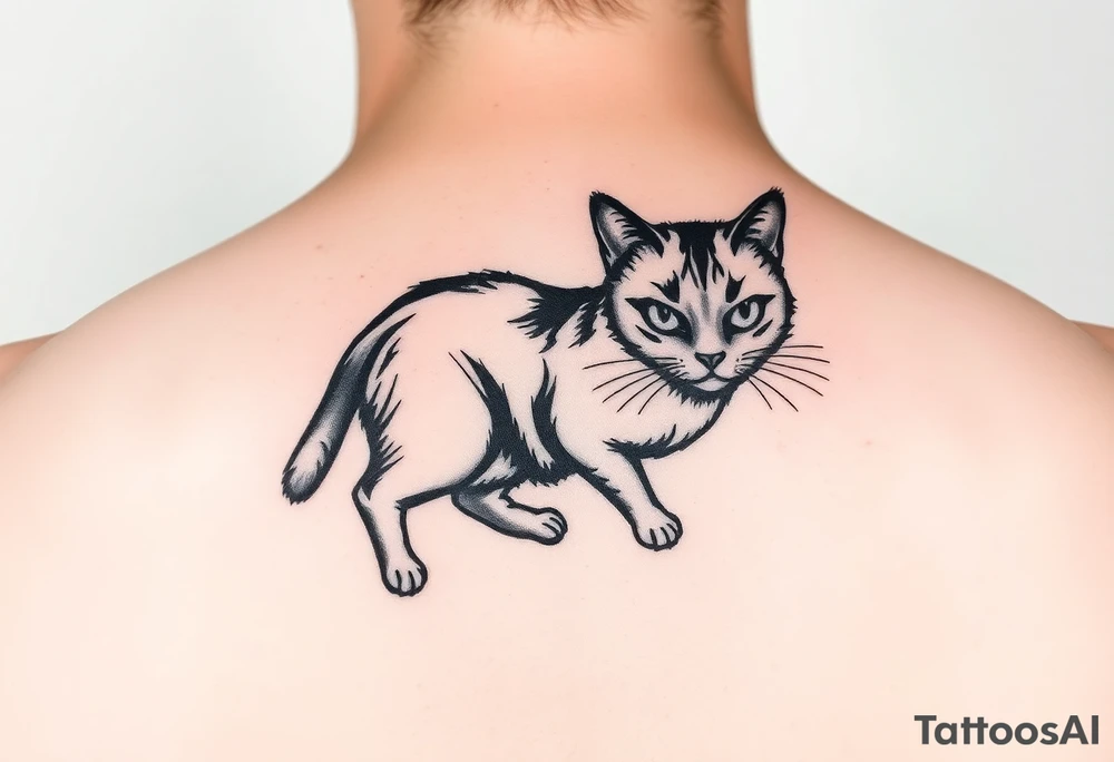black cat tattoo idea