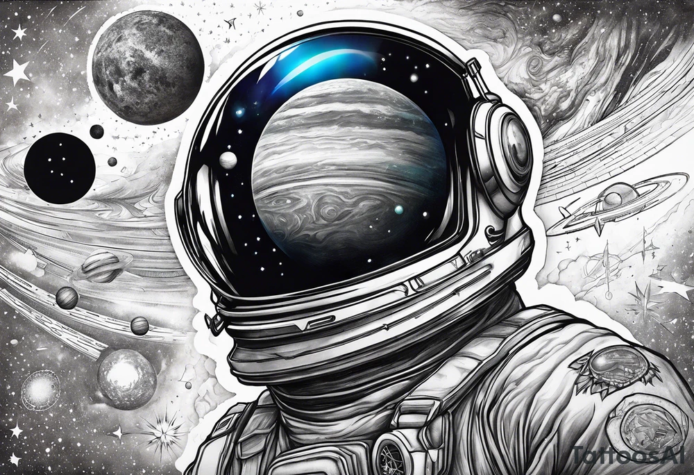 Space, city, planet. tattoo idea