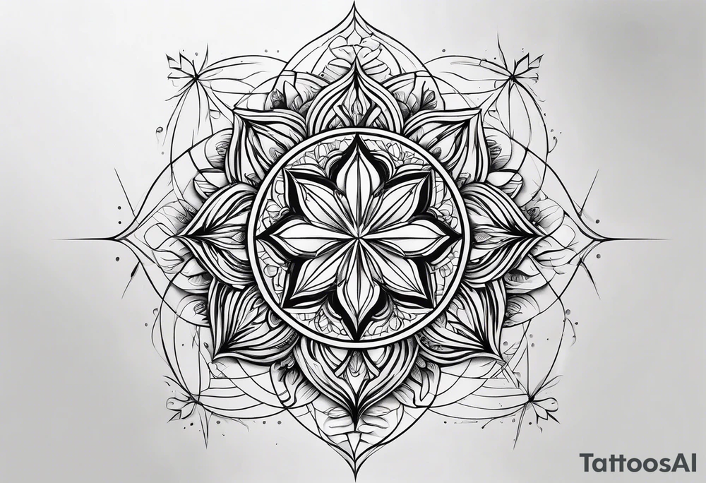 abstract geometrical shapes tattoo idea