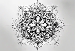 abstract geometrical shapes tattoo idea